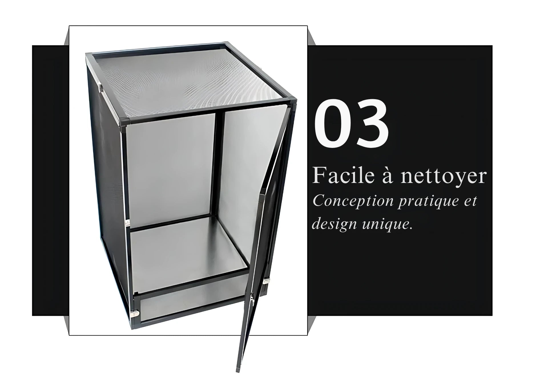 Terrarium Grillagé en Aluminium pour Reptiles 