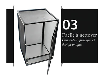 Terrarium Grillagé en Aluminium pour Reptiles 