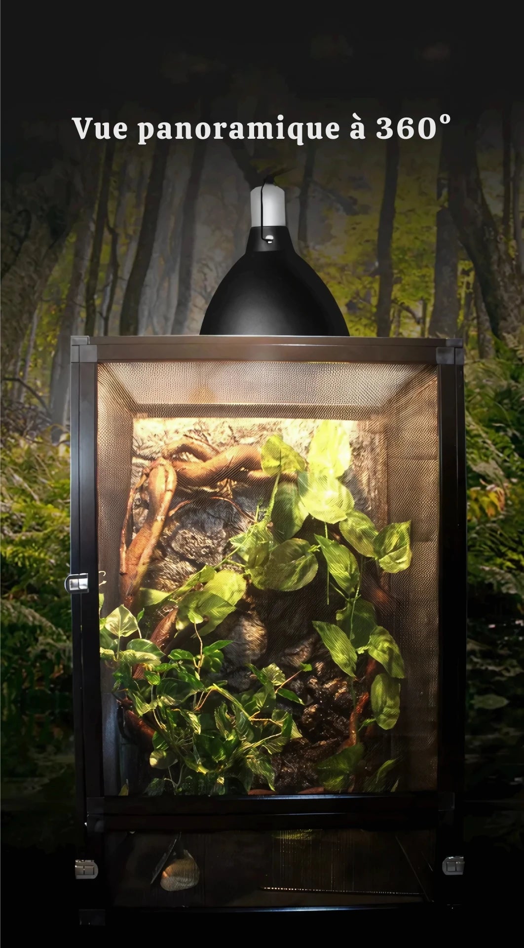 Terrarium Grillagé en Aluminium pour Reptiles 