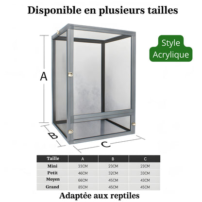 Terrarium Grillagé en Aluminium pour Reptiles 