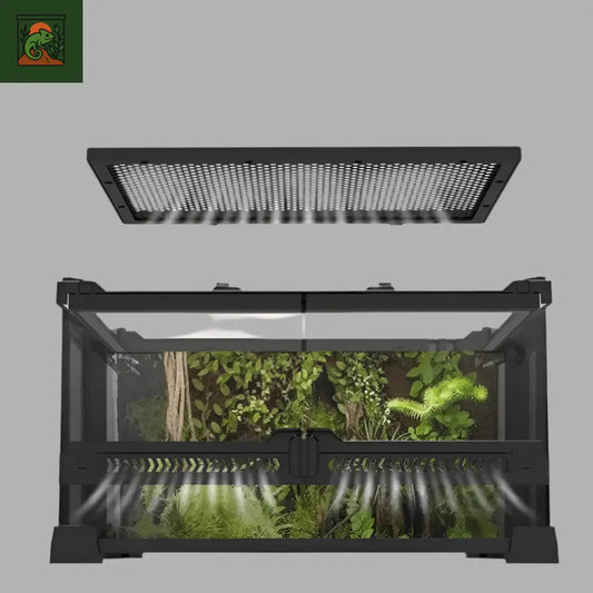 Terrarium Reptile en Verre Trempé à Double Porte - LeTerrarium