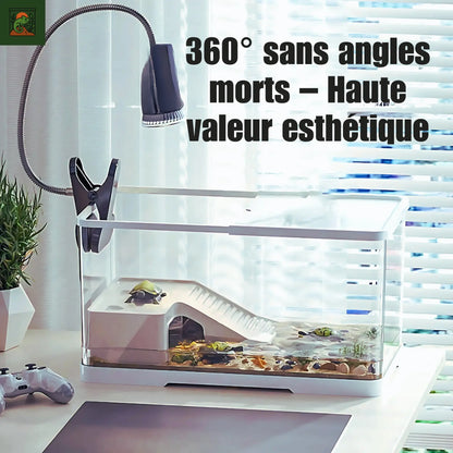 Terrarium Réservoir de Tortue – Vivarium Aquatique Résistant 