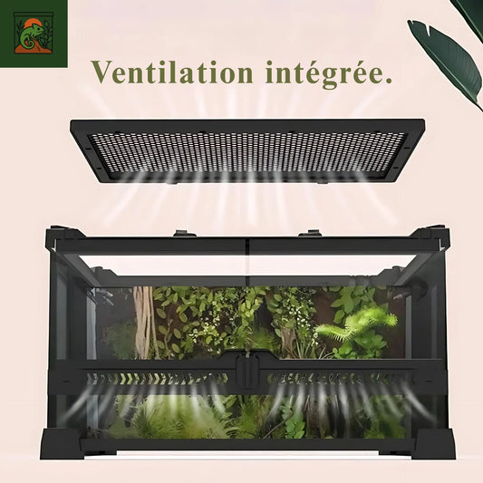 Terrarium Verre Trempé Double Porte – Sécurité et Design Reptiles 
