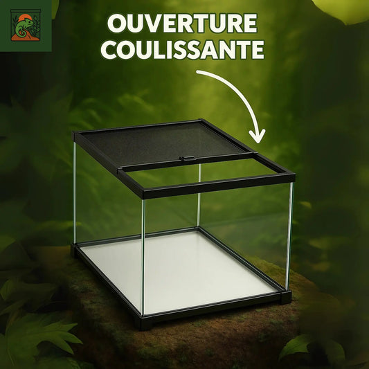 Terrarium avec Couvercle Coulissant (50 × 25 × 30 cm) 