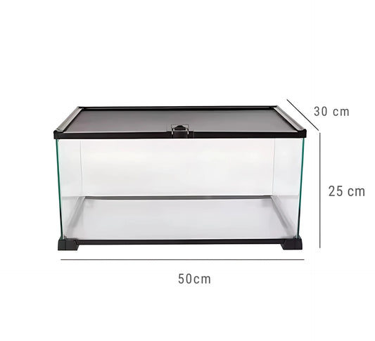 Terrarium avec Couvercle Coulissant (50 × 25 × 30 cm) 