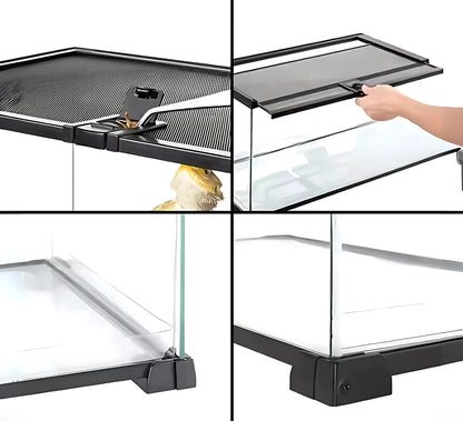 Terrarium avec Couvercle Coulissant (50 × 25 × 30 cm) 