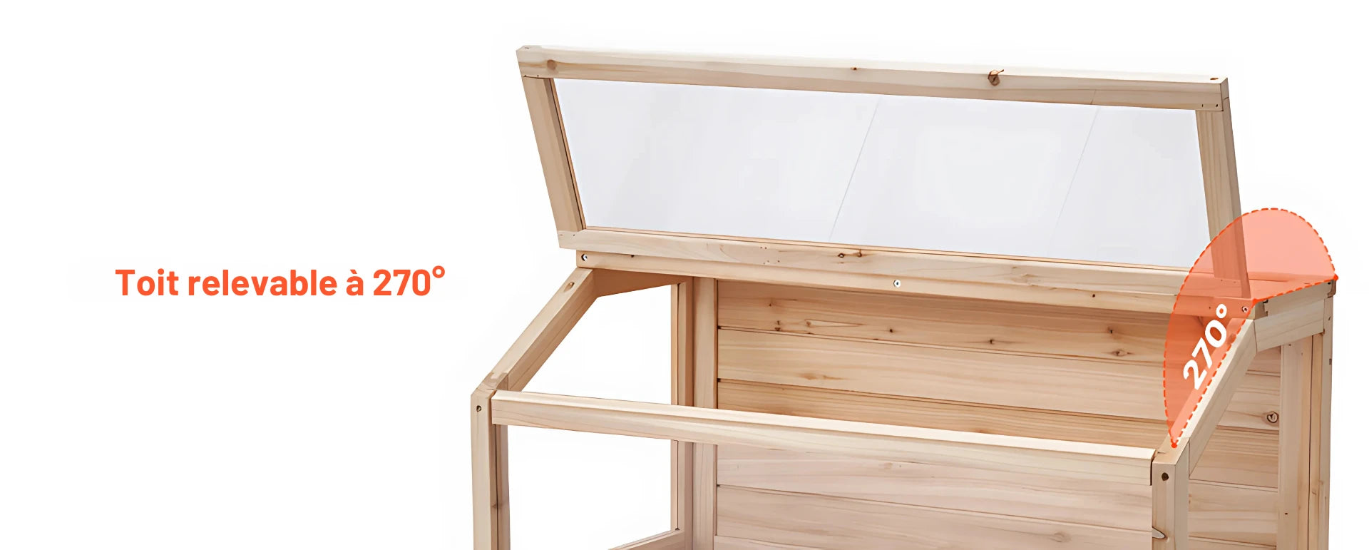 Terrarium Extérieur en Bois & PVC Transparent 