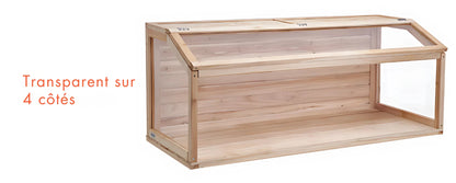 Terrarium Extérieur en Bois & PVC Transparent 