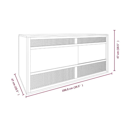 Terrarium en Bois d’Ingénierie 100×47×47 cm 