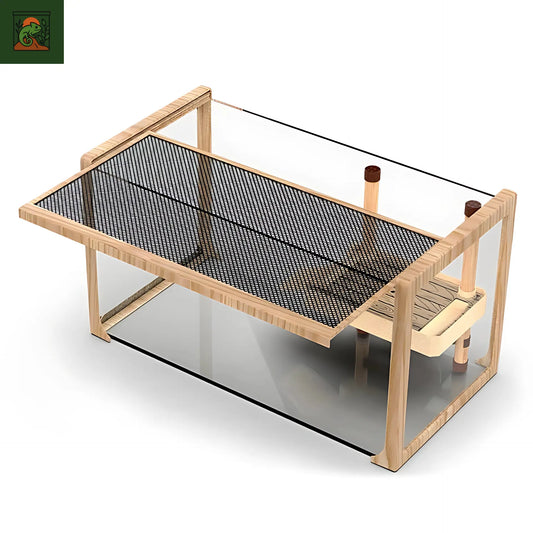 Terrarium en Bois et en Verre avec Plateforme Intégré 
