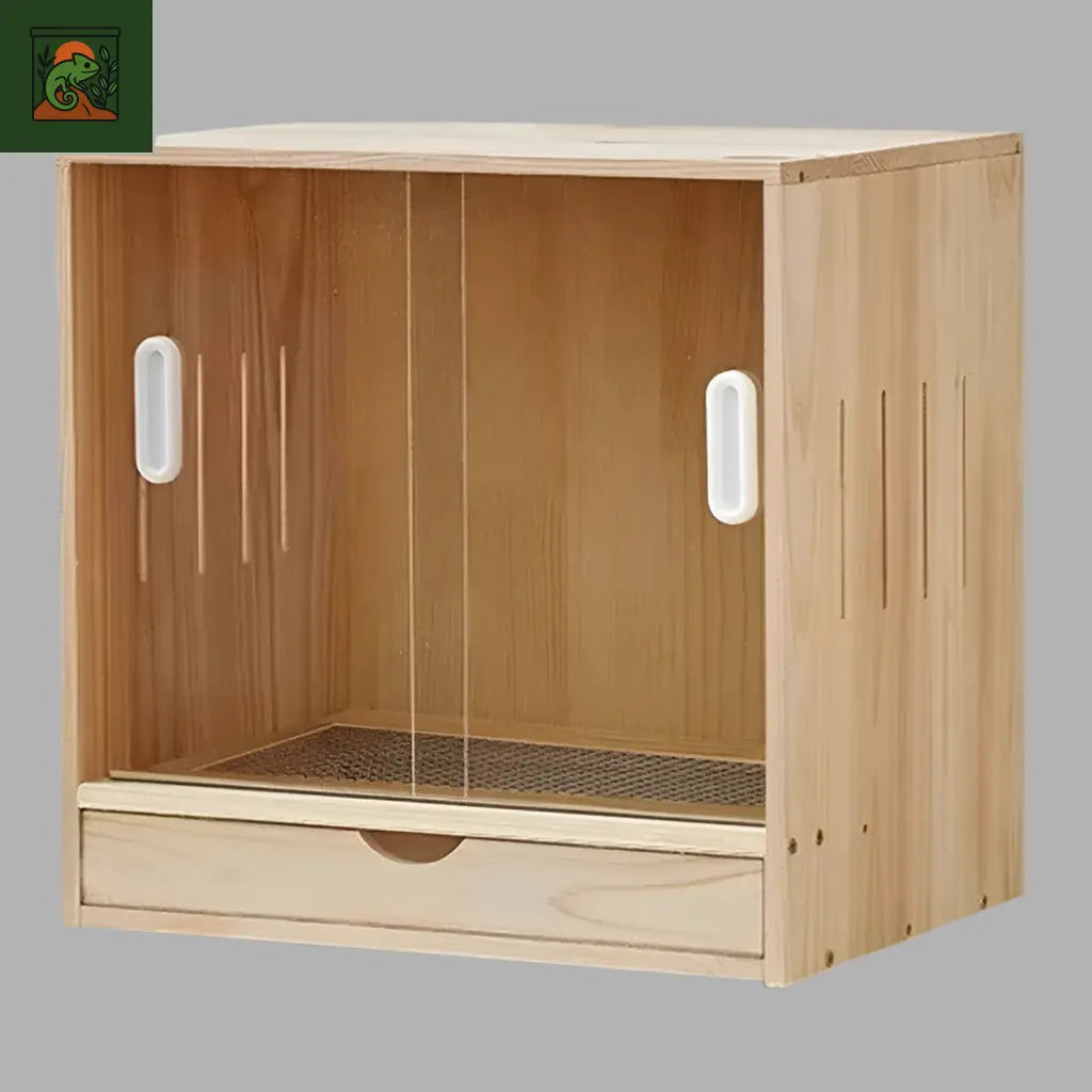 Terrarium en Bois pour Tortue – Grand Vivarium avec Façade Acrylique 