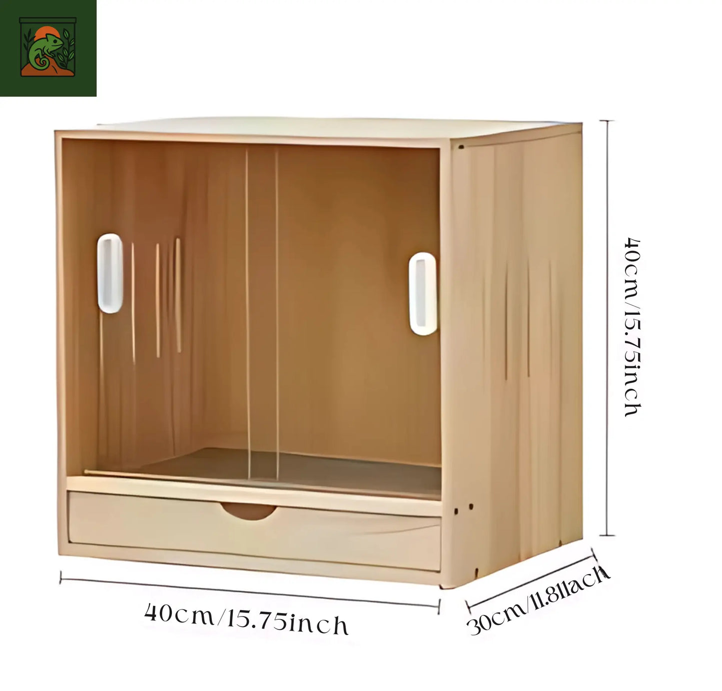 Terrarium en Bois pour Tortue – Grand Vivarium avec Façade Acrylique 