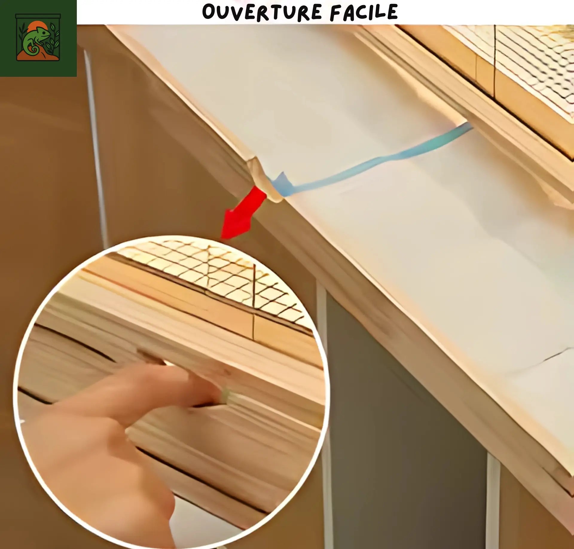 Terrarium en Bois pour Tortue – Grand Vivarium avec Façade Acrylique 