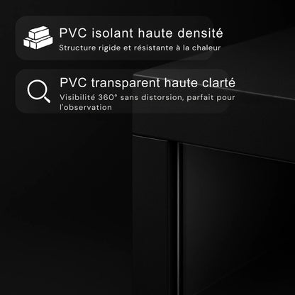 Terrarium en PVC noir 