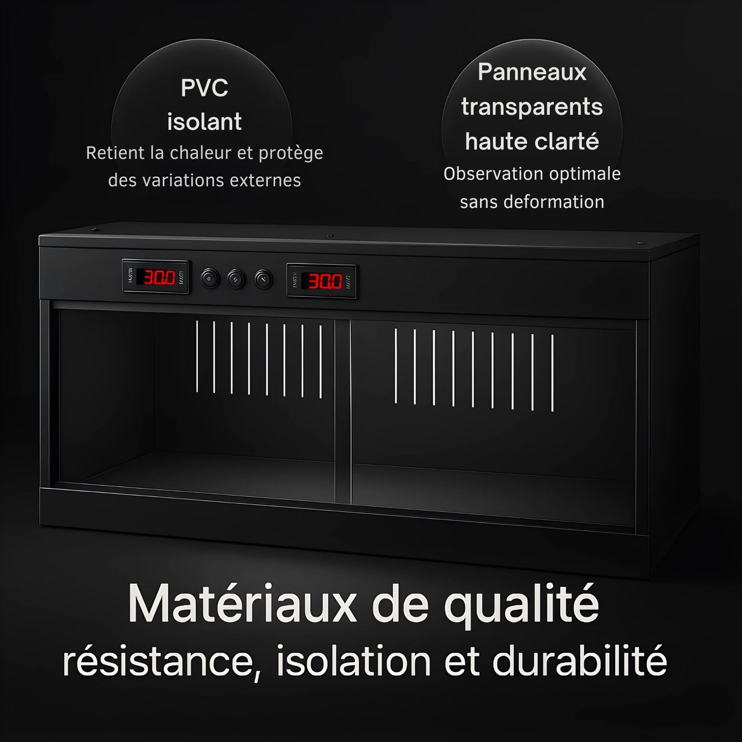 Terrarium en PVC noir 