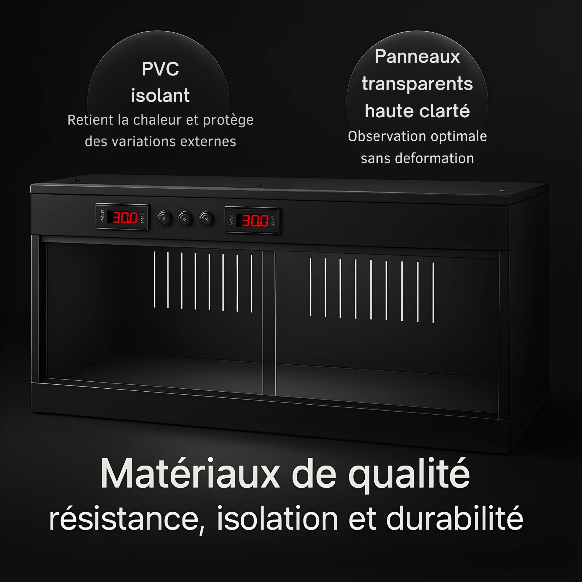 Terrarium en PVC noir 