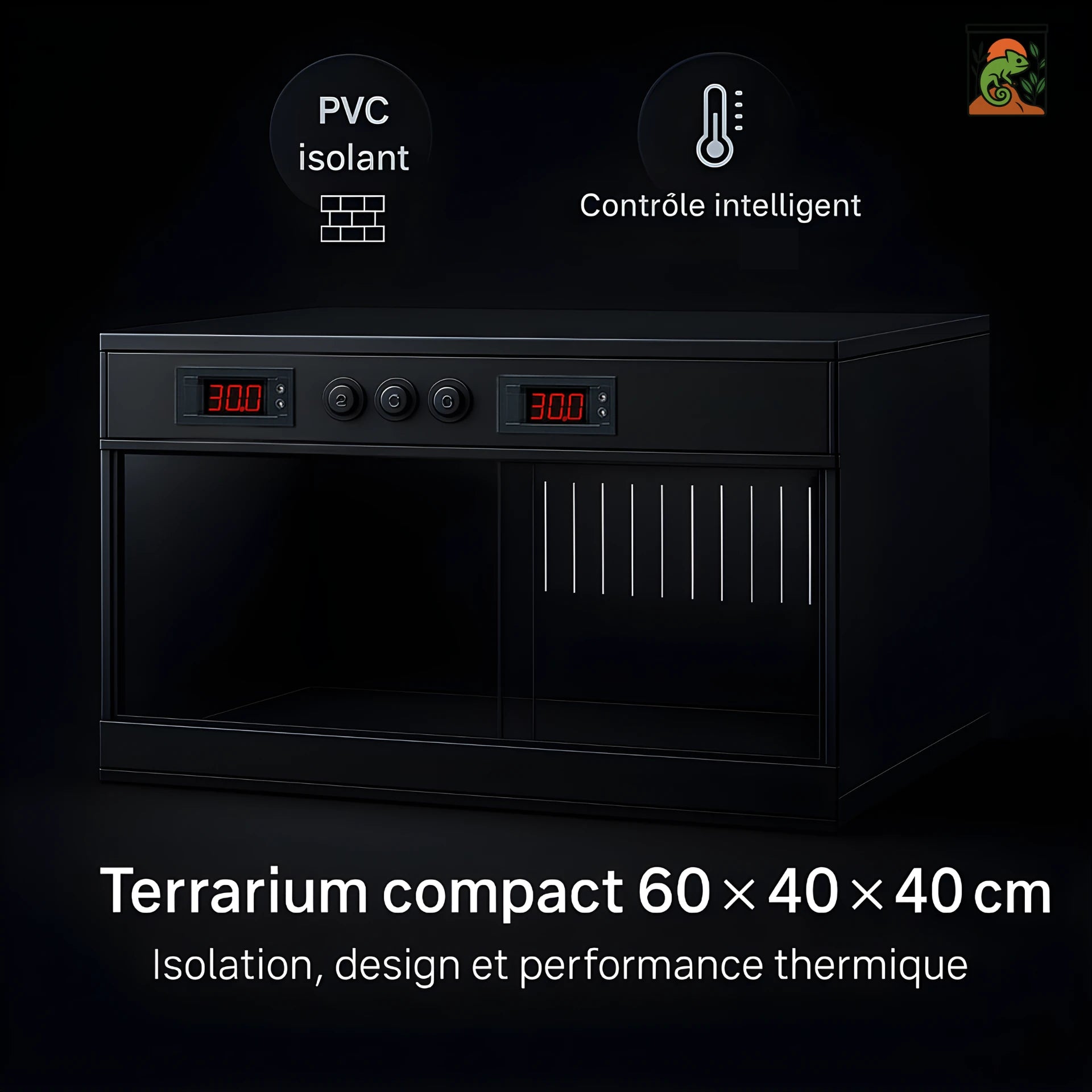 Terrarium en PVC noir 