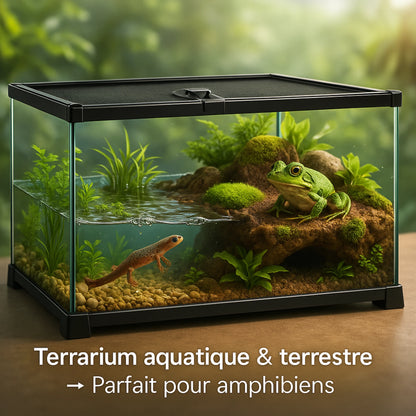 Terrarium en Verre 50×30×25 cm (10 Gallons) 