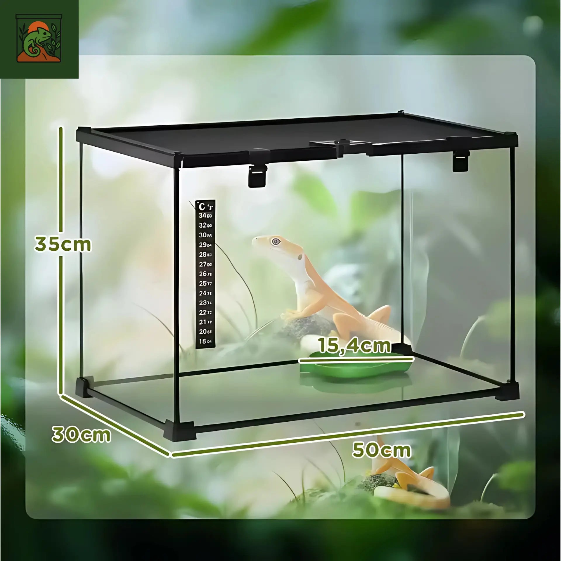 Terrarium en Verre 50x30x35 cm – Vue Panoramique 