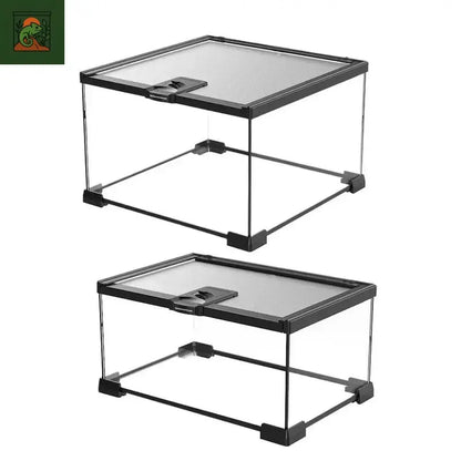 Boîte en verre de Terrarium de réservoir de tortue de réservoir de amphibiens de reptiles pour le petit gardien d'animal familier fourniture Cage de tortues pour le lézards de Geckos de fronde 