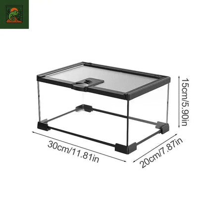 Boîte en verre de Terrarium de réservoir de tortue de réservoir de amphibiens de reptiles pour le petit gardien d'animal familier fourniture Cage de tortues pour le lézards de Geckos de fronde 