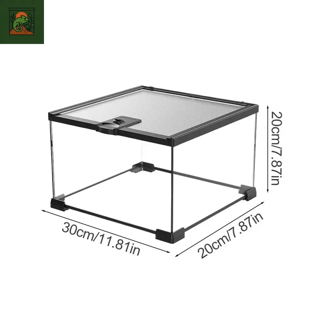 Boîte en verre de Terrarium de réservoir de tortue de réservoir de amphibiens de reptiles pour le petit gardien d'animal familier fourniture Cage de tortues pour le lézards de Geckos de fronde 