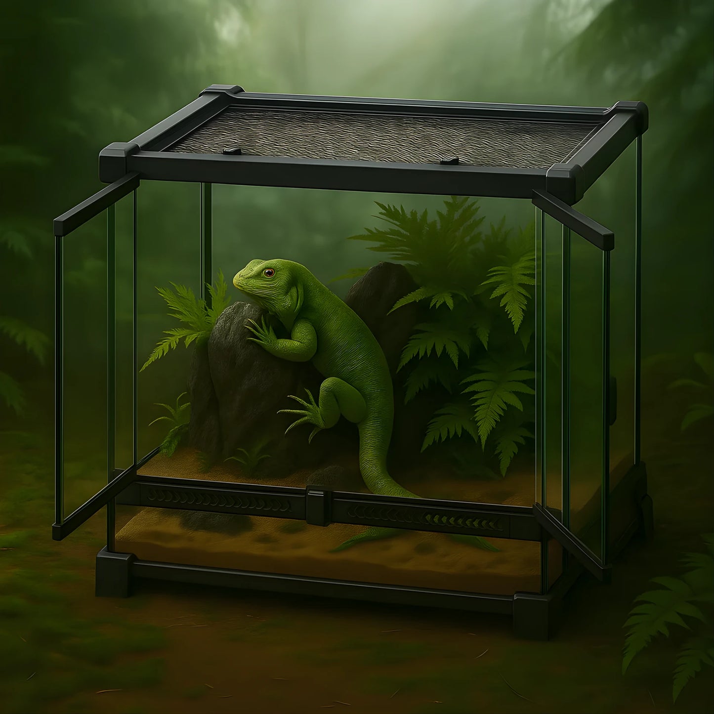 Terrarium en verre transparent 