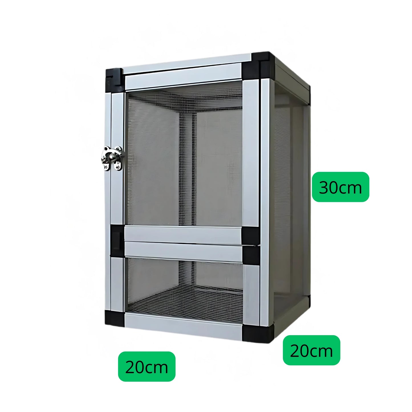Boîte d’Élevage Terrarium a Reptiles grillagée en Aluminium 