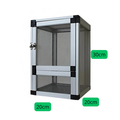 Boîte d’Élevage Terrarium a Reptiles grillagée en Aluminium 