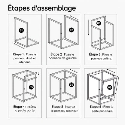 Terrarium grillagé en aluminium – Compact & ventilé 