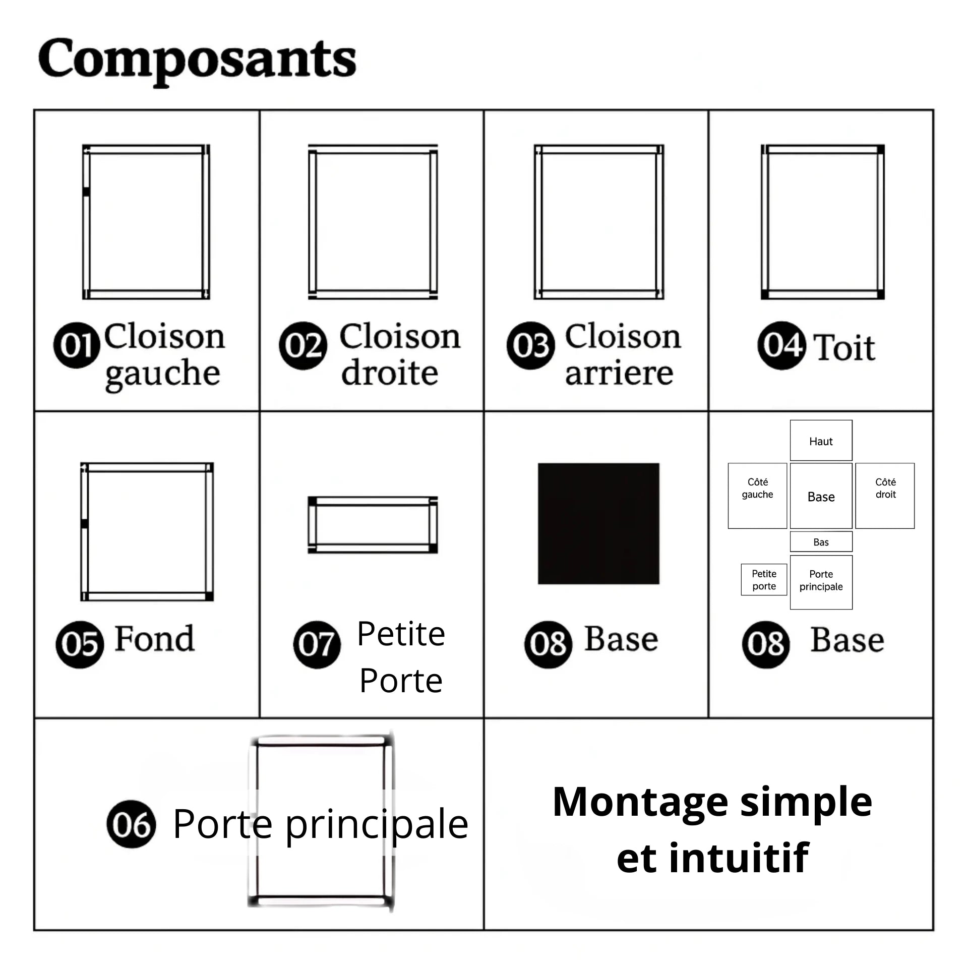 Terrarium grillagé en aluminium – Compact & ventilé 