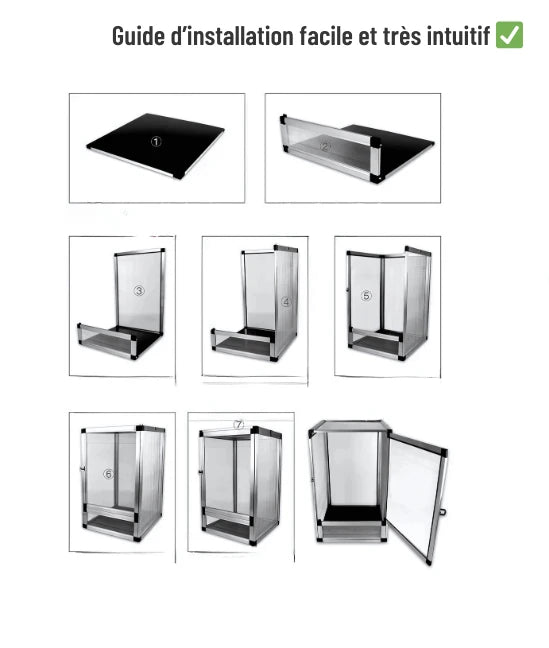 Terrarium Grillagé en Aluminium pour Reptiles 