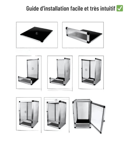 Terrarium Grillagé en Aluminium pour Reptiles 