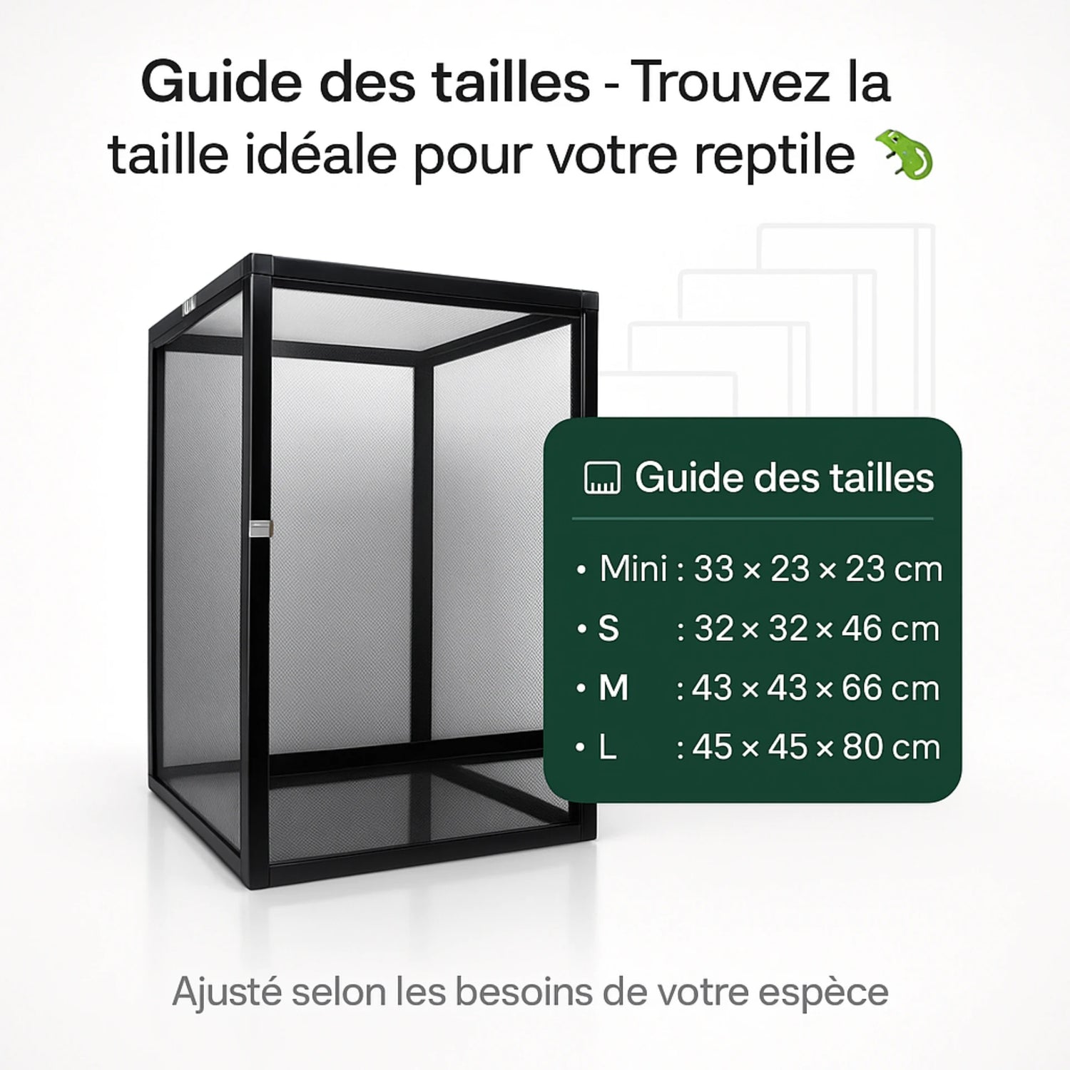 Terrarium grillagé en aluminium – Haute ventilation et visibilité 