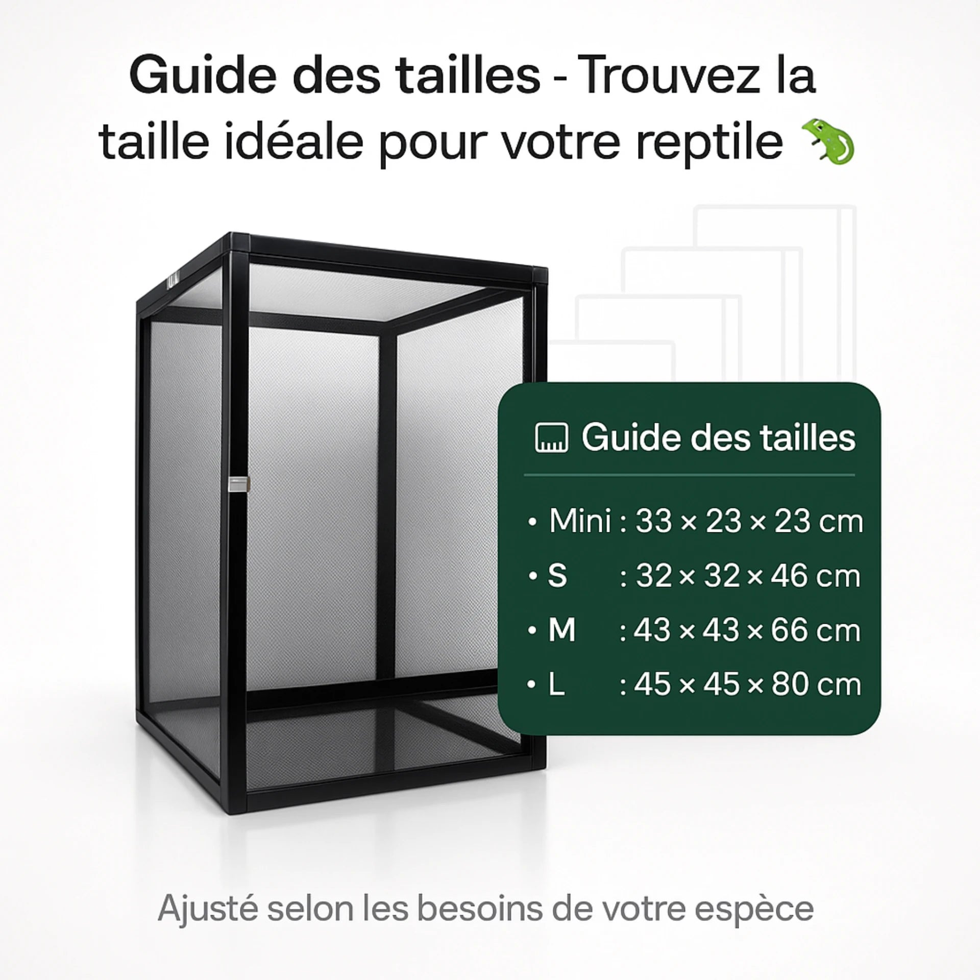 Terrarium grillagé en aluminium – Haute ventilation et visibilité 