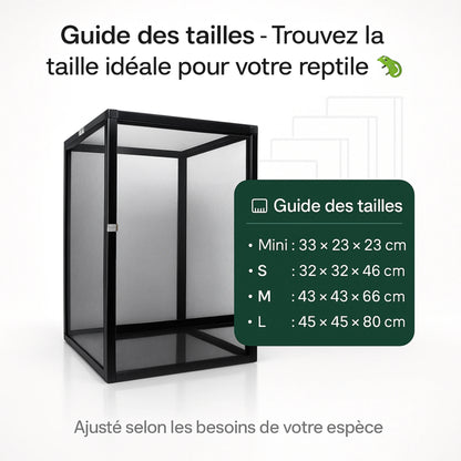 Terrarium grillagé en aluminium – Haute ventilation et visibilité 