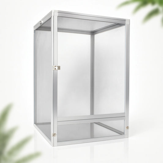 Terrarium grillagé en aluminium – Haute ventilation et visibilité 