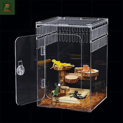 Terrarium vertical en acrylique – Porte frontale pour accès facile 