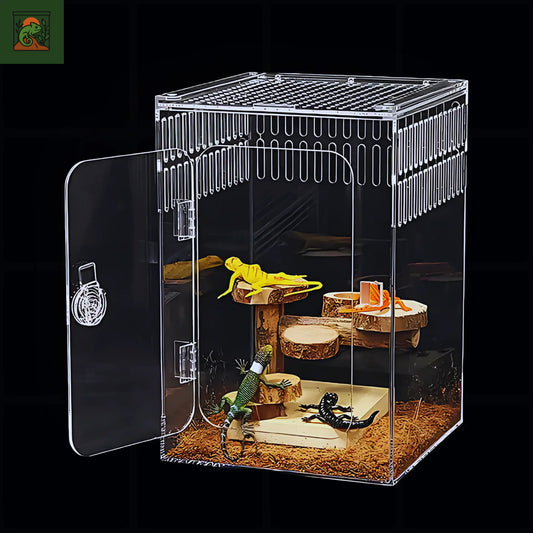 Terrarium vertical en acrylique – Porte frontale pour accès facile 