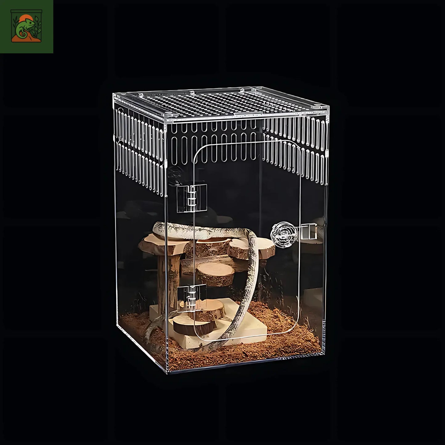 Terrarium vertical en acrylique – Porte frontale pour accès facile 