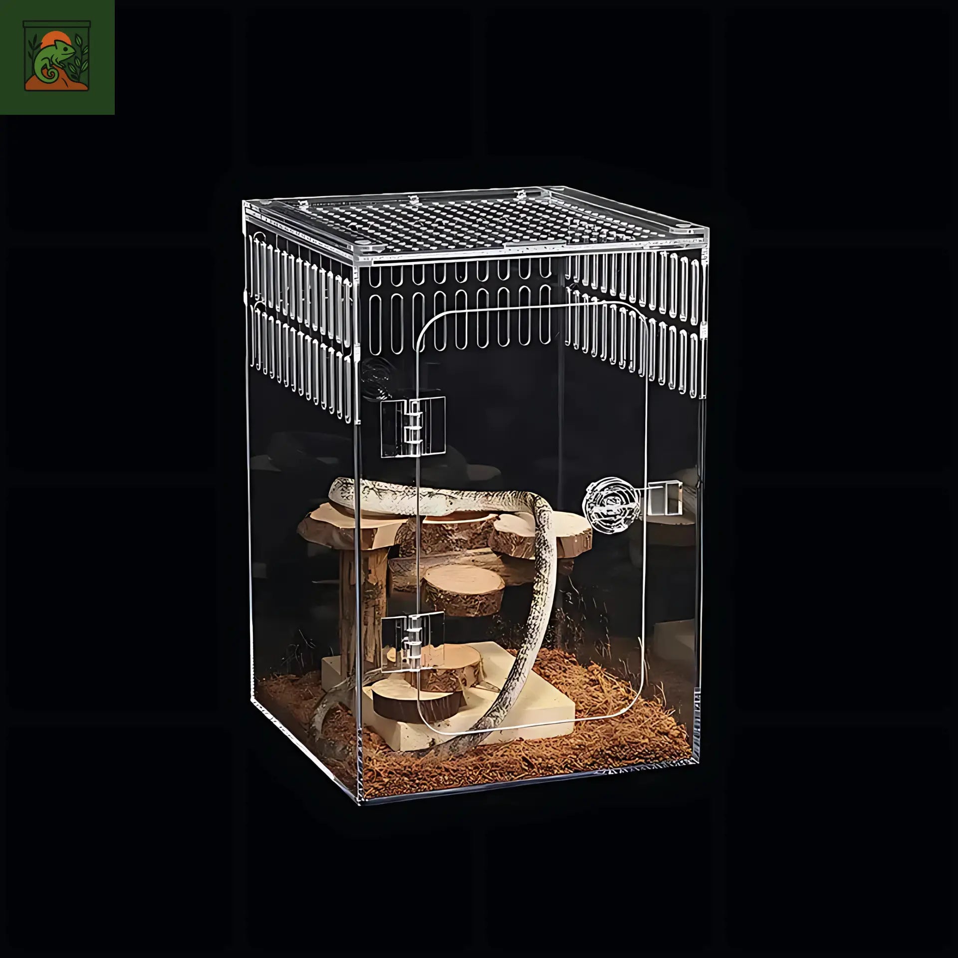 Terrarium vertical en acrylique – Porte frontale pour accès facile 