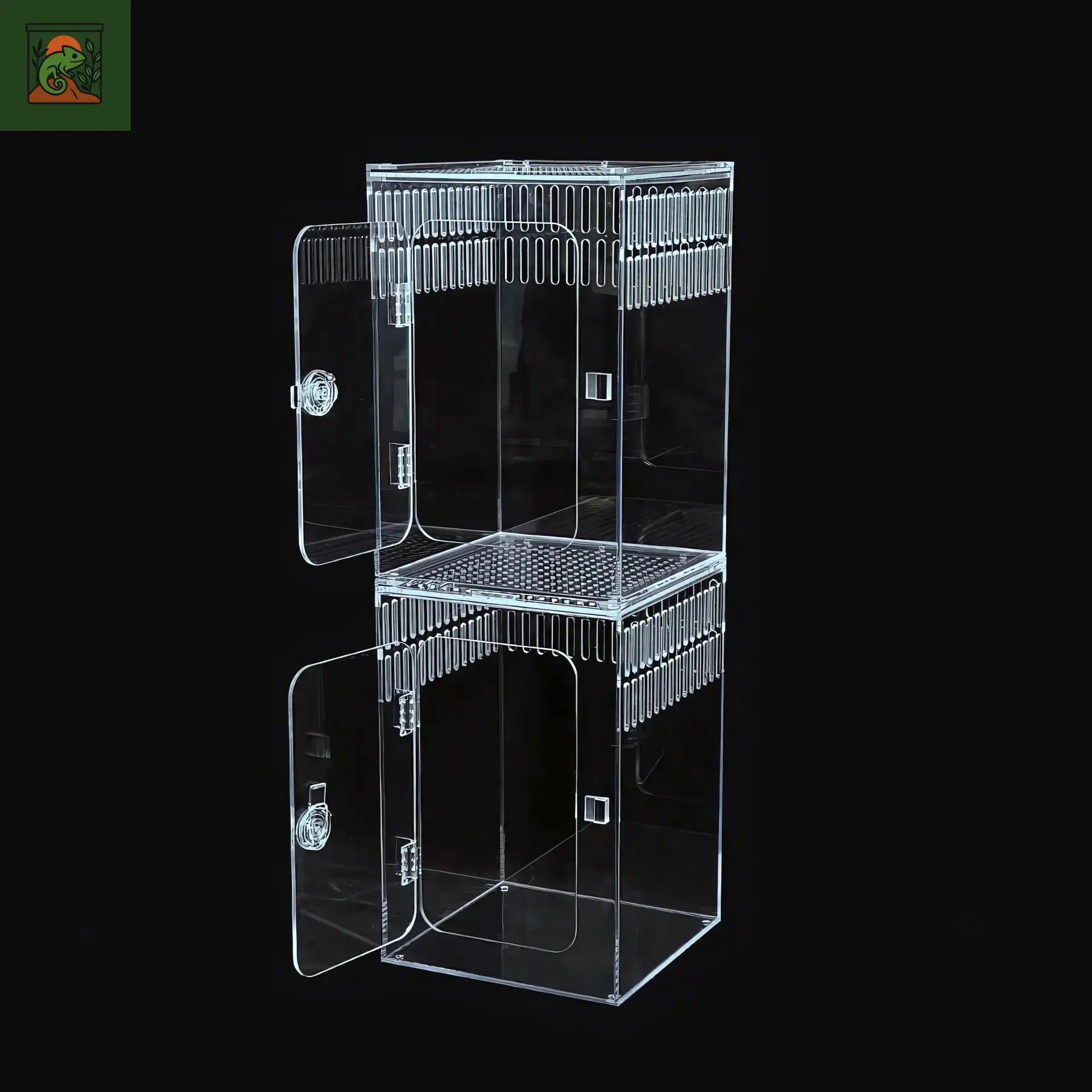 Terrarium vertical en acrylique – Porte frontale pour accès facile 