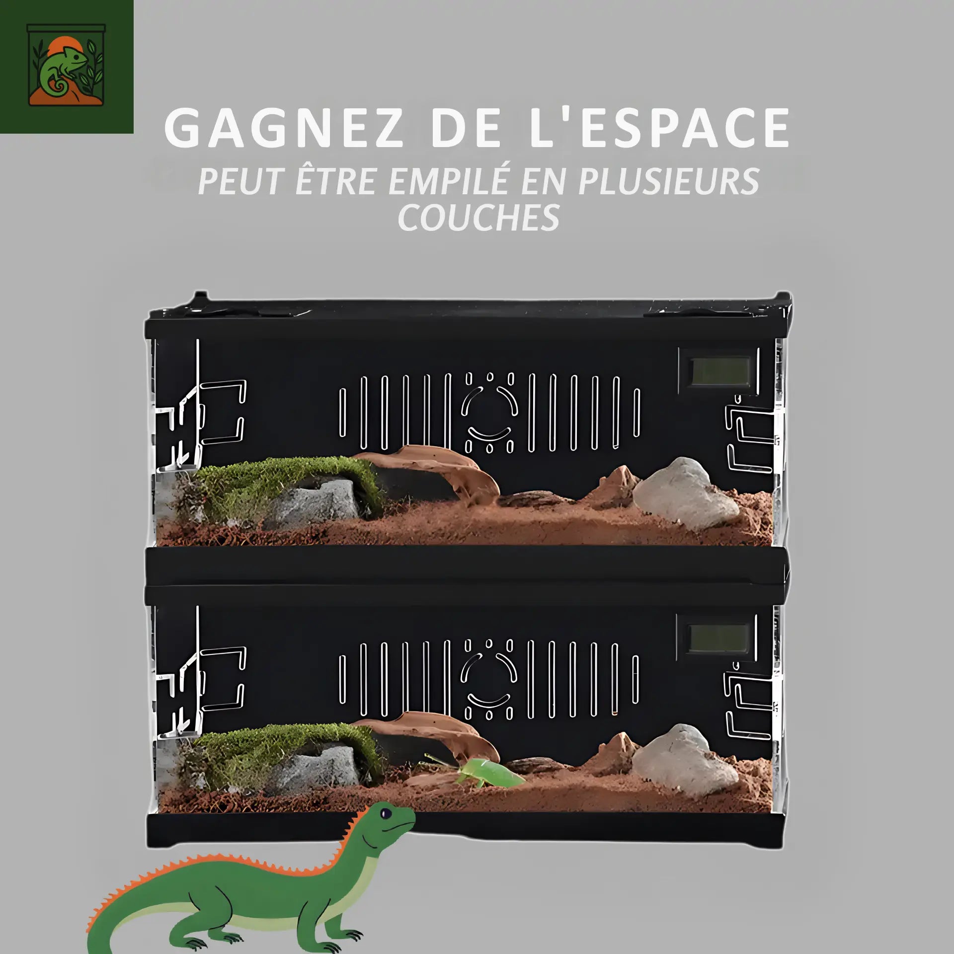 Terrariums Chauffants en Acrylique - LED intégré 