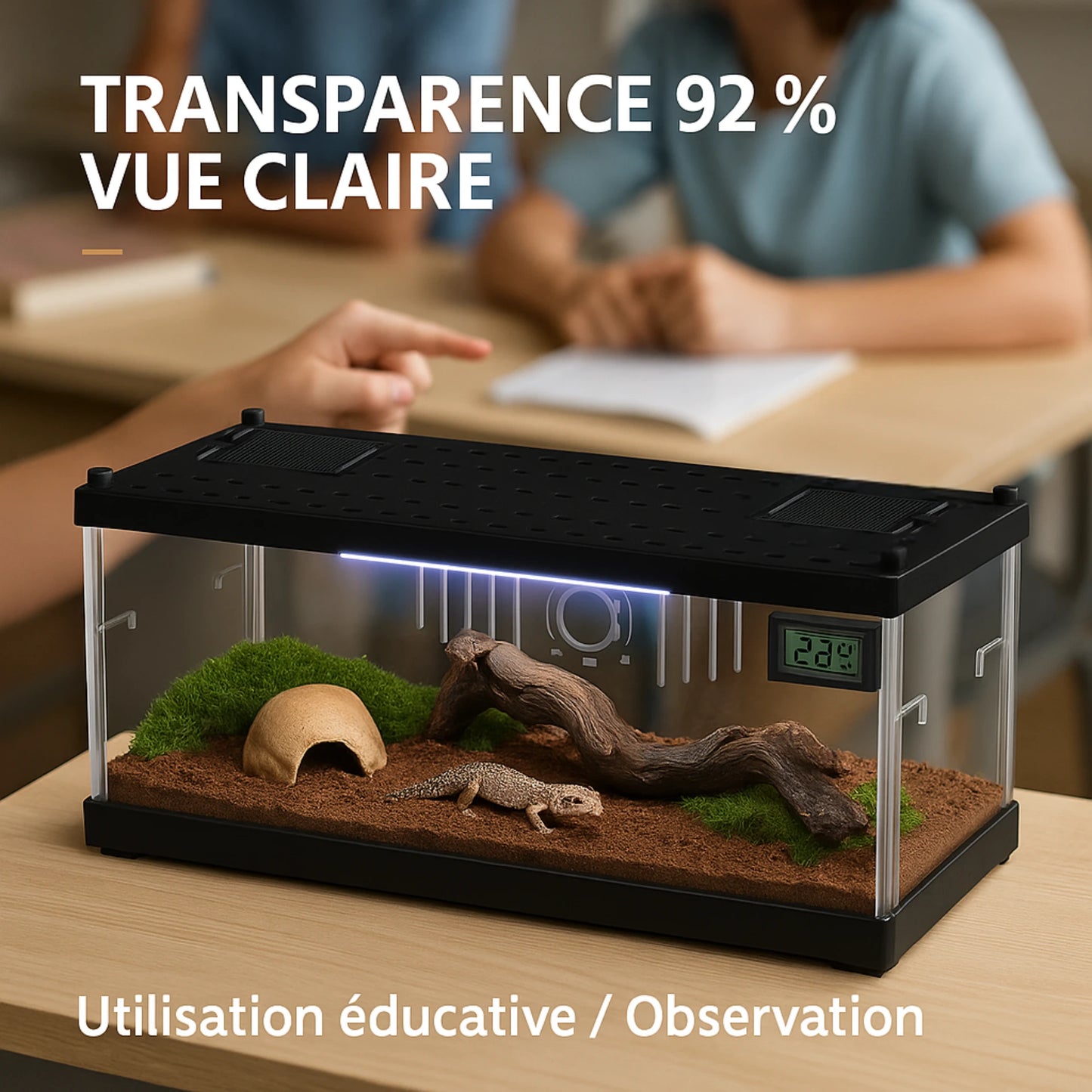 Terrariums Chauffants en Acrylique - LED intégré 