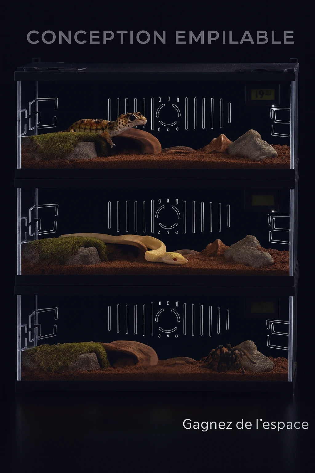 Terrariums Chauffants en Acrylique - LED intégré 