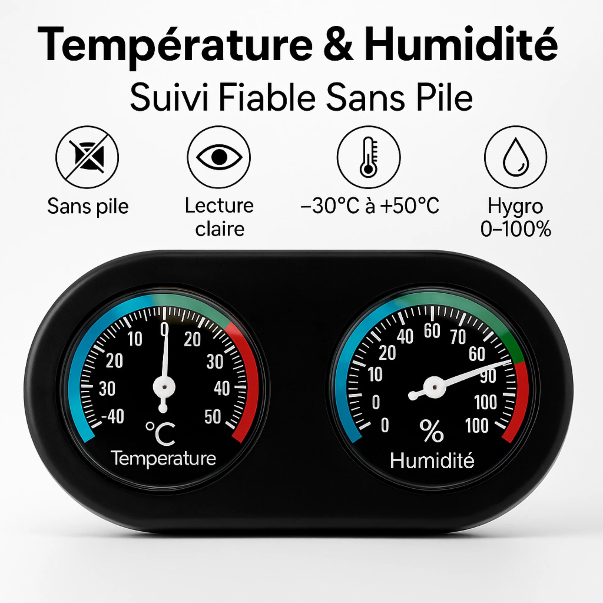 Thermomètre Analogique pour Terrarium 