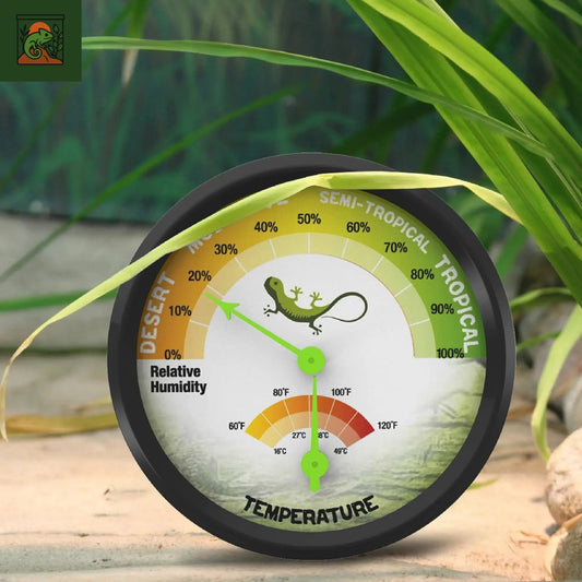 Thermomètre Terrarium Analogique – Hygromètre Style Lézard 
