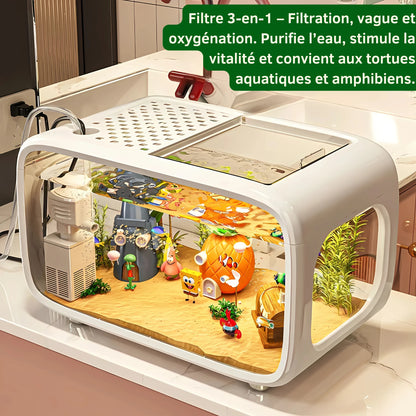 Vivarium pour tortue - Terrarium Aquatique Transparent 