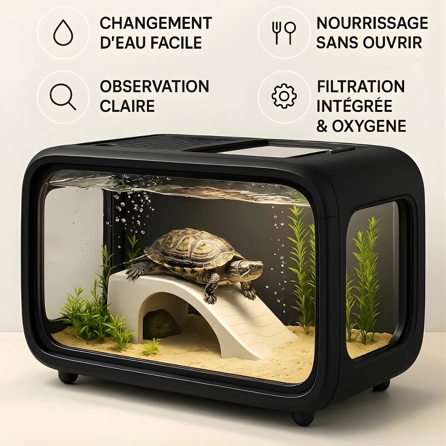 Vivarium pour tortue - Terrarium Aquatique 