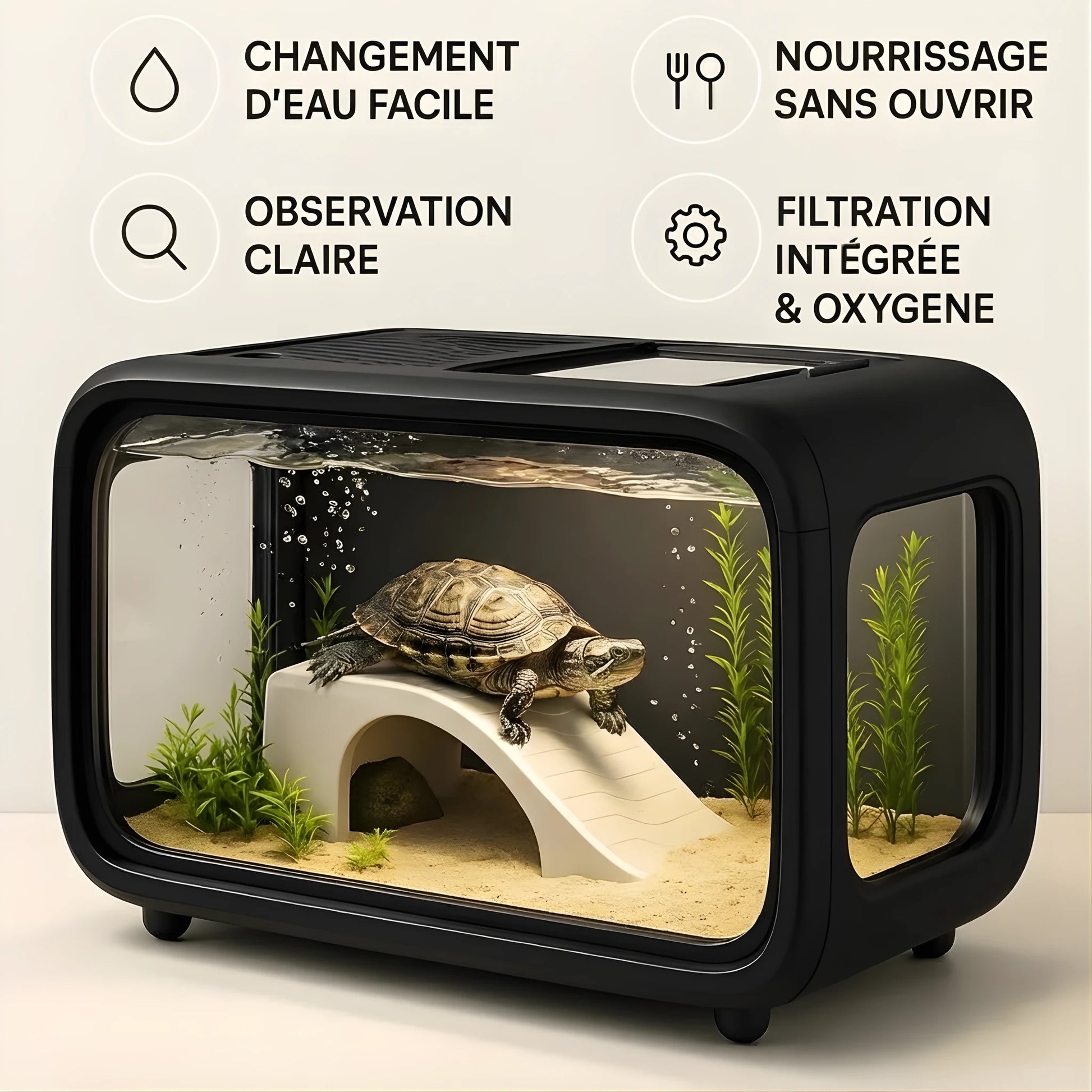Vivarium pour tortue - Terrarium Aquatique 